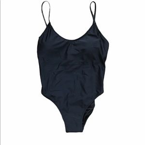 Black one piece bathing suit sz small